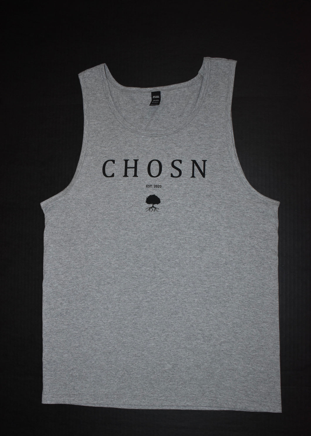 Heather Grey CHOSN Tank Top (Black)